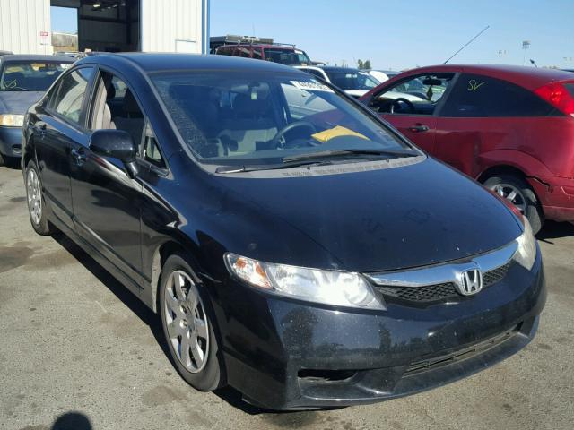 2HGFA1F57AH524812 - 2010 HONDA CIVIC LX BLACK photo 1