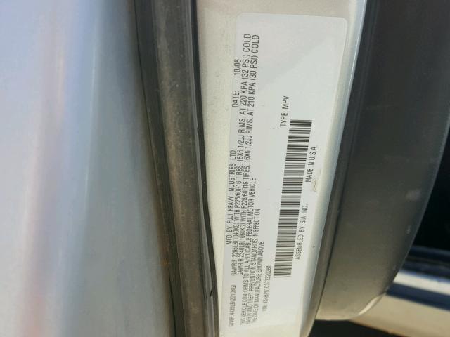 4S4BP61C377320281 - 2007 SUBARU LEGACY SILVER photo 10