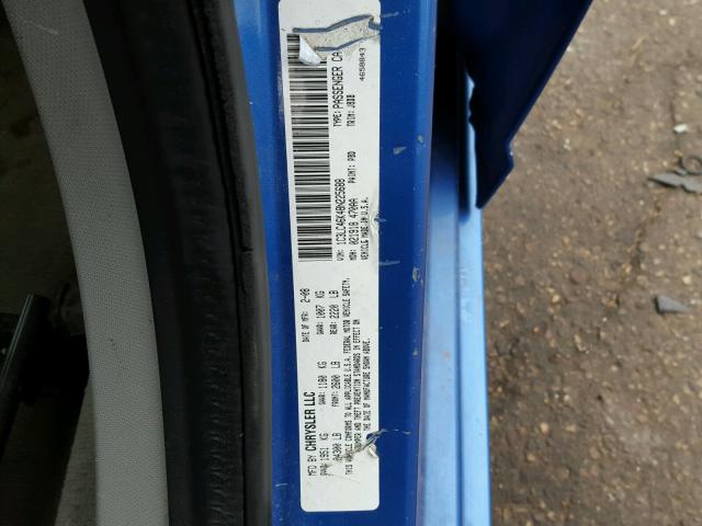 1C3LC46K48N225688 - 2008 CHRYSLER SEBRING BLUE photo 10