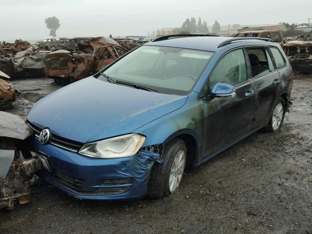 3VWC17AU6HM501601 - 2017 VOLKSWAGEN GOLF SPORT BLUE photo 2