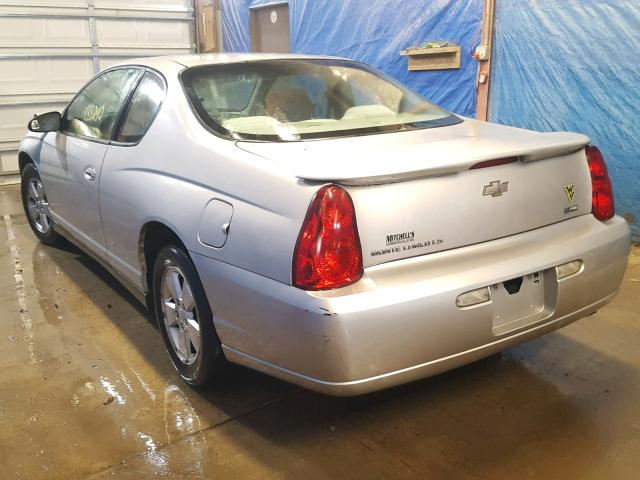 2G1WJ15K079176692 - 2007 CHEVROLET MONTE CARL ვერცხლისფერი ფოტო 3