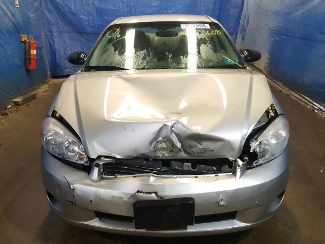2G1WJ15K079176692 - 2007 CHEVROLET MONTE CARL ვერცხლისფერი ფოტო 9