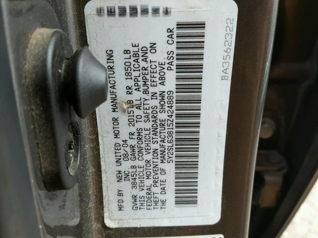 5Y2SL63815Z424889 - 2005 PONTIAC VIBE GRAY photo 10