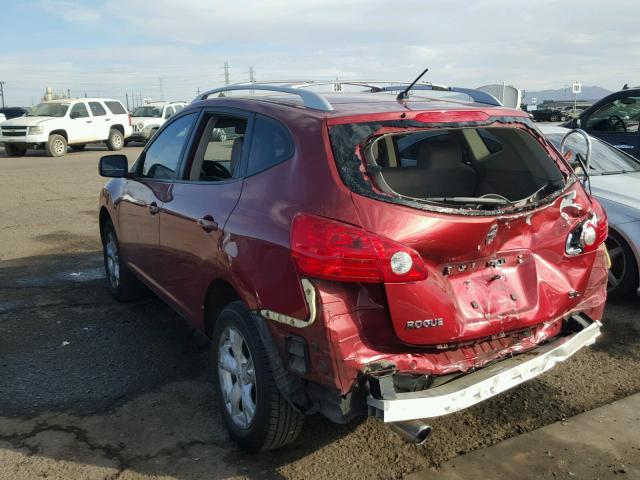 JN8AS58T98W010808 - 2008 NISSAN ROGUE S BURGUNDY photo 3