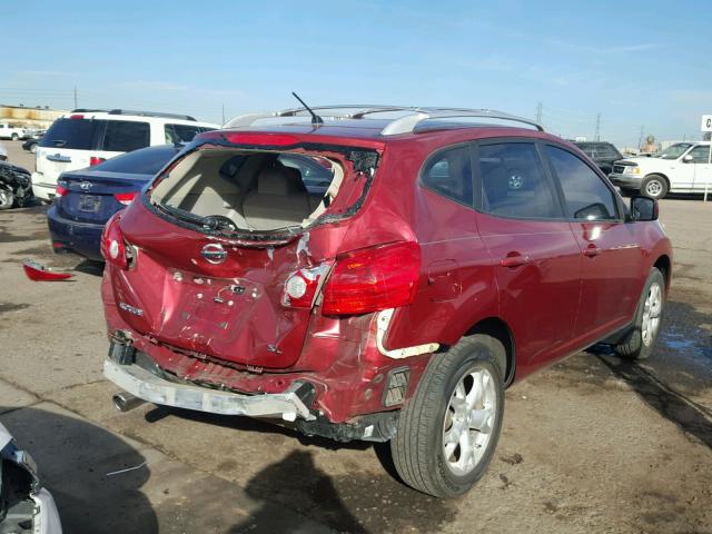 JN8AS58T98W010808 - 2008 NISSAN ROGUE S BURGUNDY photo 4