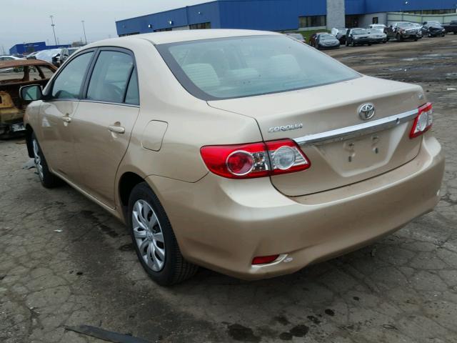 2T1BU4EEXDC980020 - 2013 TOYOTA COROLLA BA GOLD photo 3