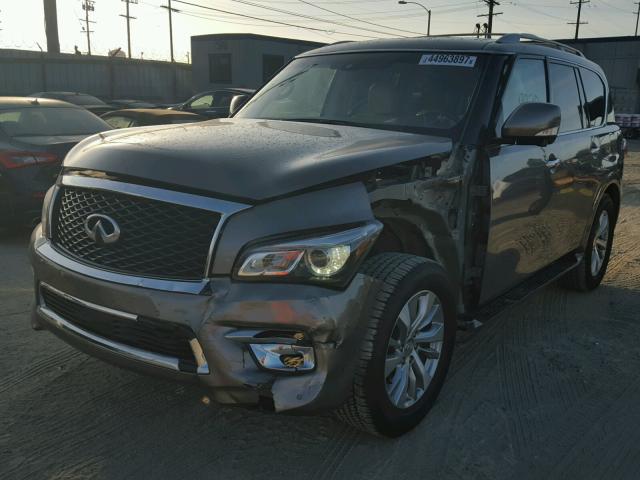 JN8AZ2NC2H9430424 - 2017 INFINITI QX80 GRAY photo 2