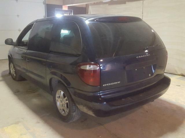 1D4GP25R03B315812 - 2003 DODGE CARAVAN SE BLUE photo 3