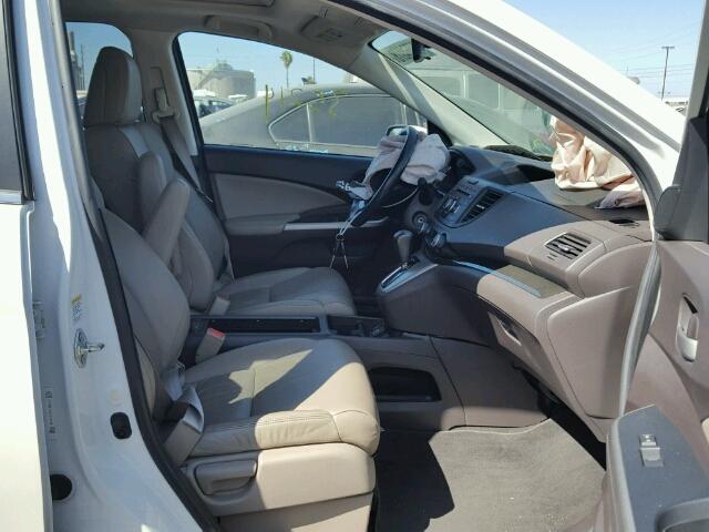 5J6RM3H70EL011692 - 2014 HONDA CR-V EXL WHITE photo 5