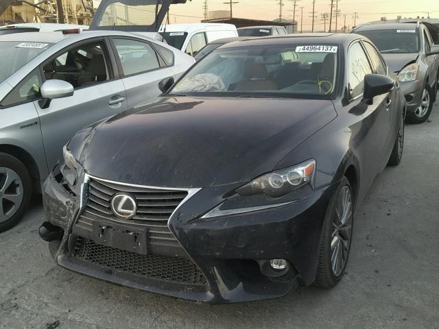 JTHCF1D25F5027217 - 2015 LEXUS IS 250 BLACK photo 2