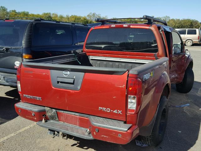 1N6AD0EV6DN738789 - 2013 NISSAN FRONTIER MAROON photo 4