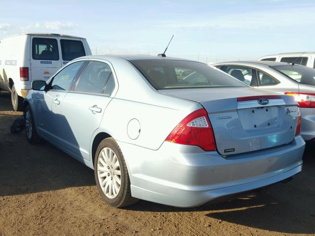 3FADP0L34AR101729 - 2010 FORD FUSION HYB BLUE photo 3