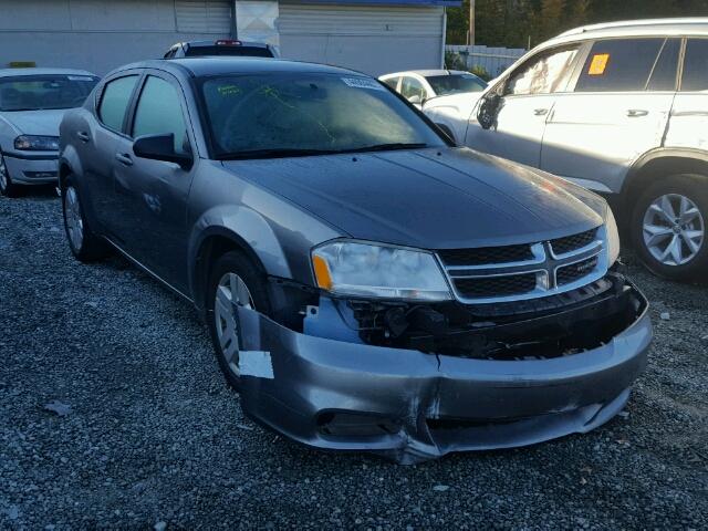 1C3CDZABXDN619367 - 2013 DODGE AVENGER SE GRAY photo 1