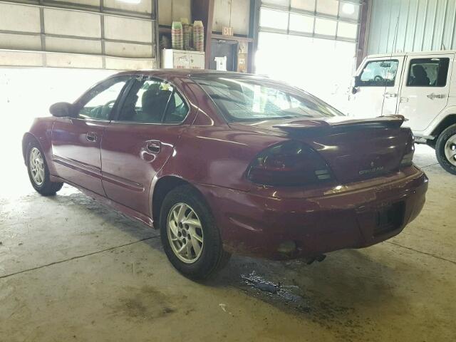 1G2NE52E95M123054 - 2005 PONTIAC GRAND AM S BURGUNDY photo 3