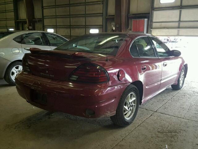 1G2NE52E95M123054 - 2005 PONTIAC GRAND AM S BURGUNDY photo 4