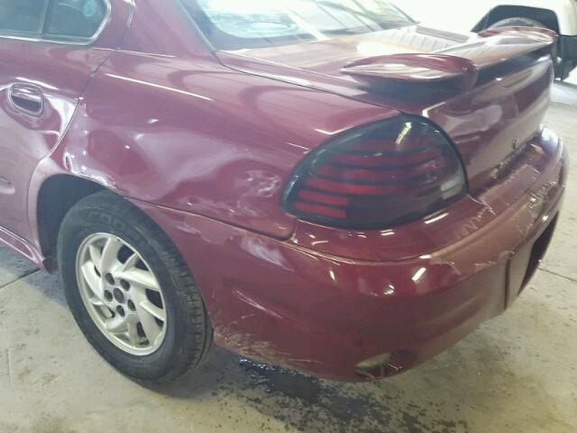 1G2NE52E95M123054 - 2005 PONTIAC GRAND AM S BURGUNDY photo 9