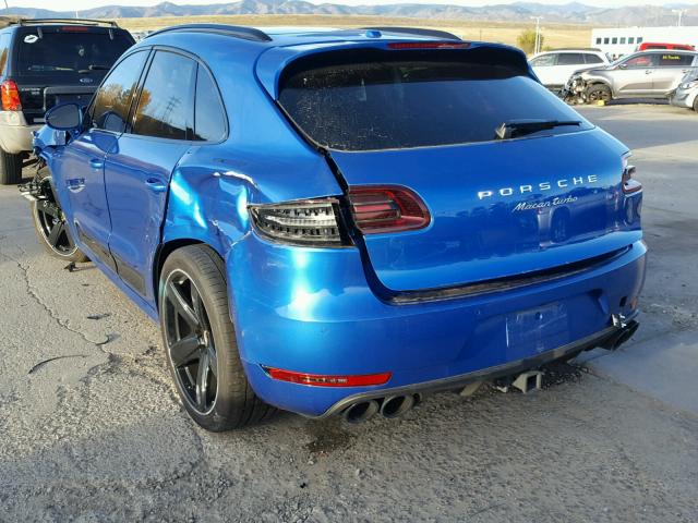 WP1AF2A59FLB97412 - 2015 PORSCHE MACAN BLUE photo 3