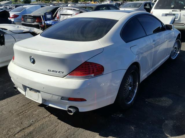 WBAEH73405B869020 - 2005 BMW 645 CI AUT WHITE photo 4