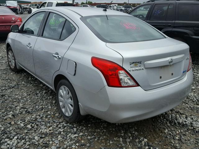 3N1CN7AP4CL897806 - 2012 NISSAN VERSA S SILVER photo 3