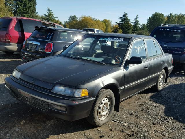 1HGED365XLL007041 - 1990 HONDA CIVIC LX BLACK photo 2