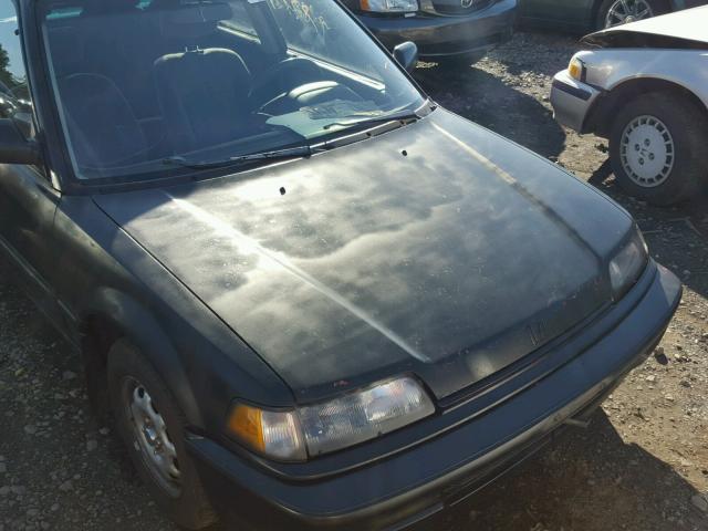 1HGED365XLL007041 - 1990 HONDA CIVIC LX BLACK photo 9