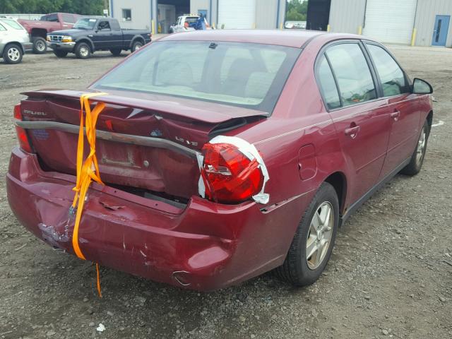 1G1ZT54874F121762 - 2004 CHEVROLET MALIBU LS Qırmızı foto 4