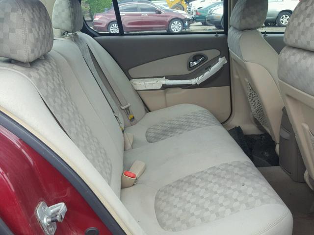 1G1ZT54874F121762 - 2004 CHEVROLET MALIBU LS Qırmızı foto 6