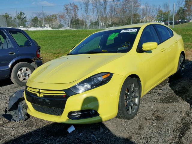 1C3CDFBH0DD134761 - 2013 DODGE DART SXT YELLOW photo 2