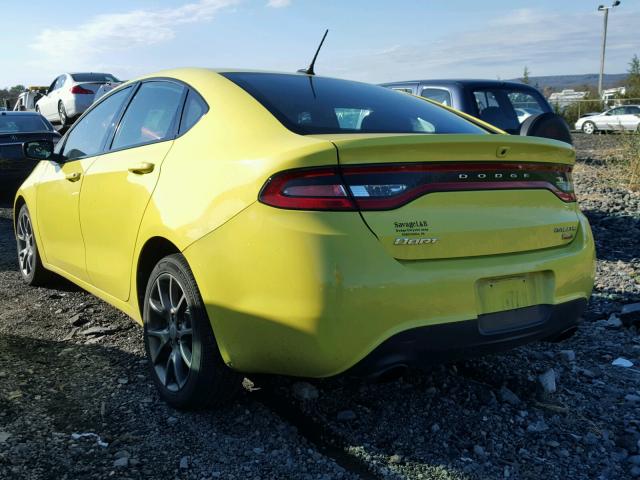 1C3CDFBH0DD134761 - 2013 DODGE DART SXT YELLOW photo 3