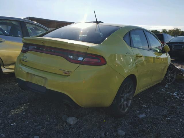 1C3CDFBH0DD134761 - 2013 DODGE DART SXT YELLOW photo 4