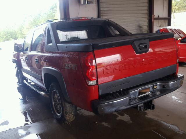 3GNEK13T53G264270 - 2003 CHEVROLET AVALANCHE RED photo 3