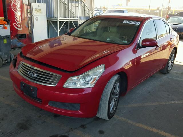 JNKBV61F67M812047 - 2007 INFINITI G35 RED photo 2