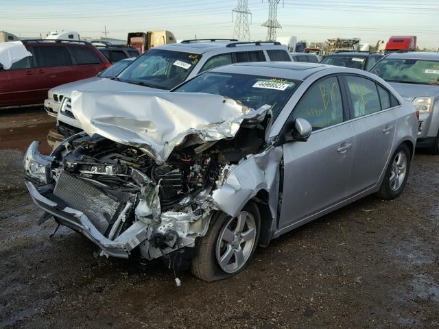 1G1PC5SB0F7200872 - 2015 CHEVROLET CRUZE LT SILVER photo 2