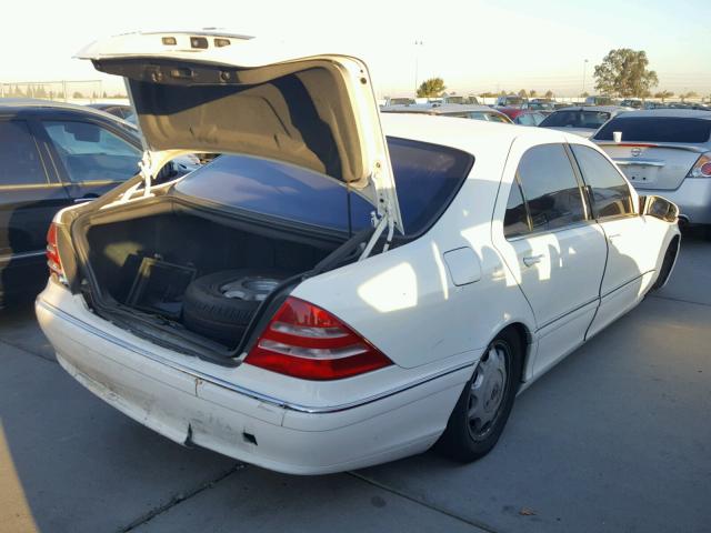 WDBNG70J52A295546 - 2002 MERCEDES-BENZ S 430 WHITE photo 4