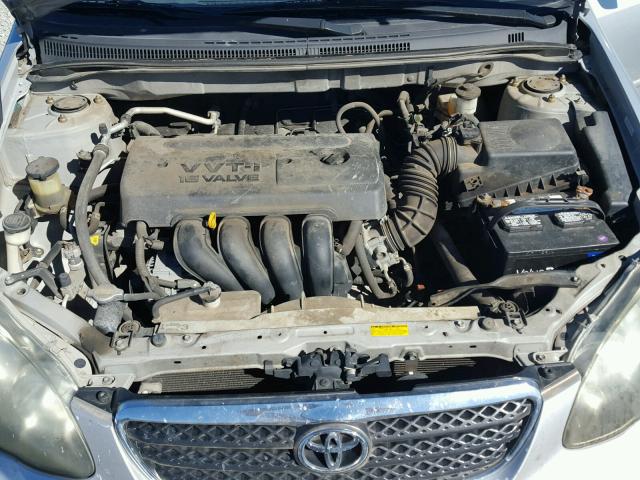 1NXBR32E95Z495691 - 2005 TOYOTA COROLLA SILVER photo 7