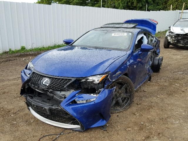 JTHSE5BC2F5003152 - 2015 LEXUS RC 350 BLUE photo 2