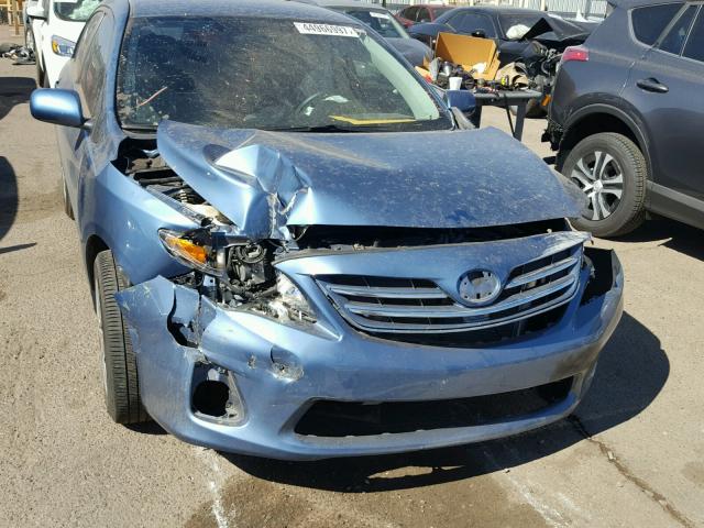 5YFBU4EE7DP118695 - 2013 TOYOTA COROLLA BA BLUE photo 9