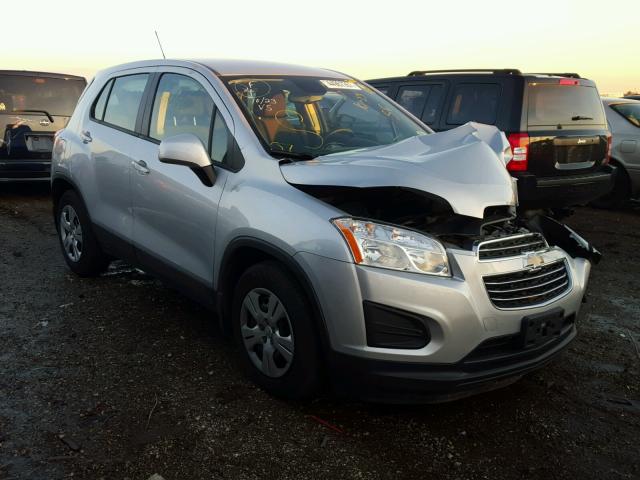 3GNCJKSB2FL256776 - 2015 CHEVROLET TRAX LS SILVER photo 1