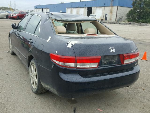 1HGCM66563A083828 - 2003 HONDA ACCORD BLACK photo 3