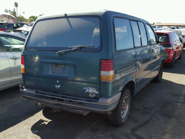 1FMCA11U0MZB71961 - 1991 FORD AEROSTAR GREEN photo 4