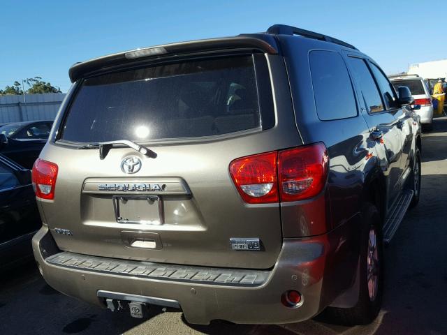 5TDBY64A08S009264 - 2008 TOYOTA SEQUOIA SR BROWN photo 4