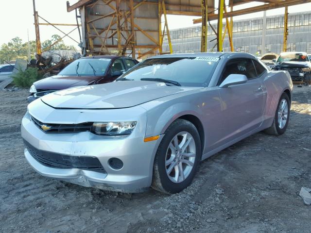 2G1FB1E38F9160390 - 2015 CHEVROLET CAMARO LS SILVER photo 2