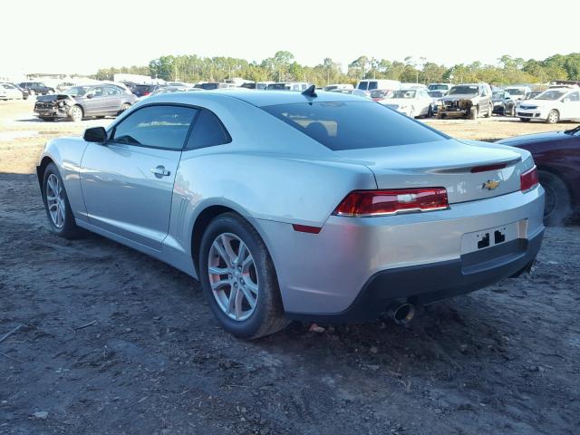 2G1FB1E38F9160390 - 2015 CHEVROLET CAMARO LS SILVER photo 3