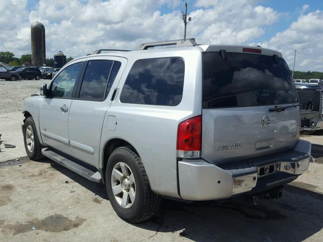 5N1AA08A26N708918 - 2006 NISSAN ARMADA SE SILVER photo 3