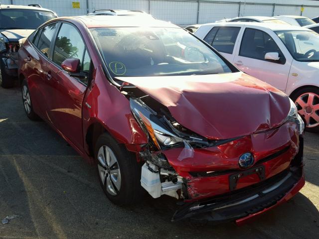 JTDKARFU5G3510471 - 2016 TOYOTA PRIUS RED photo 1