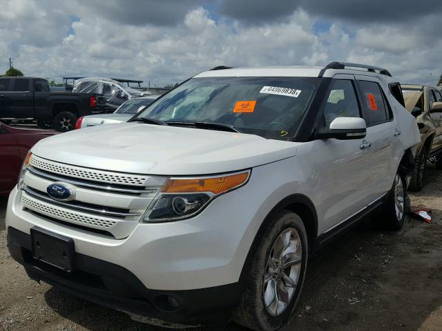 1FM5K7F88EGC45046 - 2014 FORD EXPLORER L WHITE photo 2