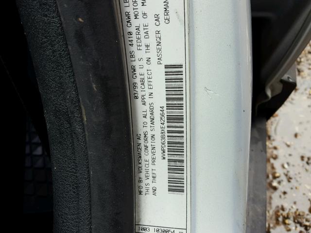 WVWPD63B8XE425644 - 1999 VOLKSWAGEN PASSAT GLX SILVER photo 10