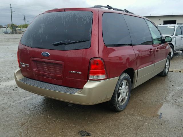 2FMDA58264BA36776 - 2004 FORD FREESTAR RED photo 4