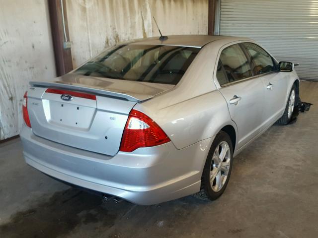 3FAHP0HA8CR432082 - 2012 FORD FUSION SILVER photo 4