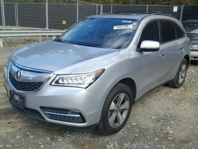 5FRYD4H29EB029167 - 2014 ACURA MDX SILVER photo 2